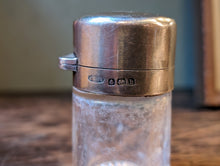 Load image into Gallery viewer, Antique Victorian Solid Silver Cut Glass Large Perfume Bottle