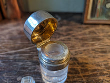 Load image into Gallery viewer, Antique Victorian Solid Silver Cut Glass Large Perfume Bottle