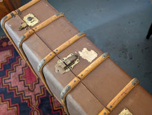 Load image into Gallery viewer, Antique Wooden Framed Steamer Trunk