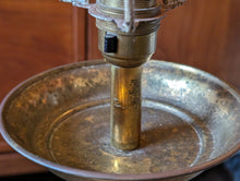 Load image into Gallery viewer, Large Vintage Brass Bobbin Table Lamp
