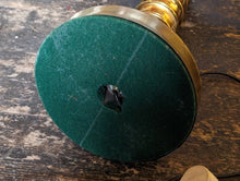 Load image into Gallery viewer, Large Vintage Brass Bobbin Table Lamp