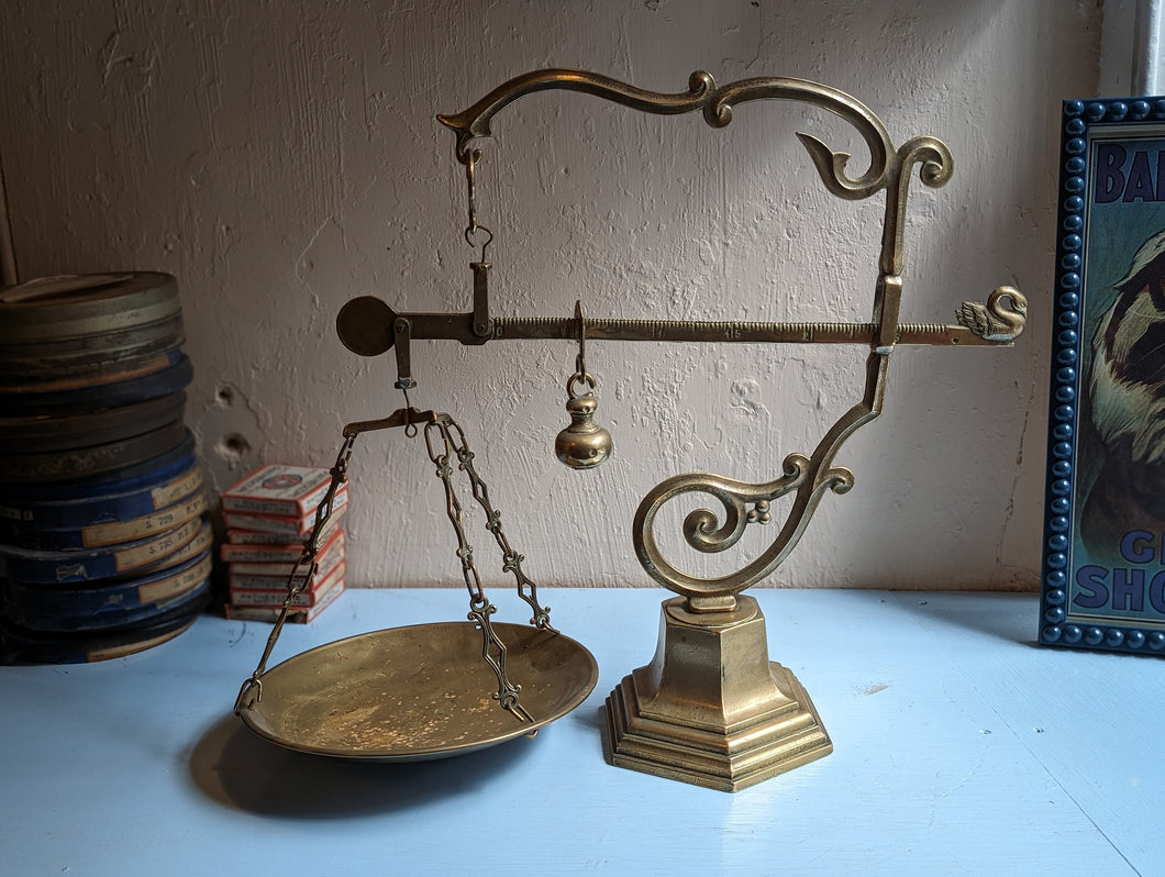 Antique Italian Brass Apothecary Scales