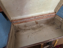 Load image into Gallery viewer, Antique Wooden Framed Steamer Trunk
