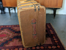 Load image into Gallery viewer, Antique Wooden Framed Steamer Trunk
