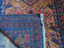 Load image into Gallery viewer, 4&#39;10&quot;x3&#39; Antique Afghan Hand Knotted Wool Baluch Rug - 148cm x 92cm
