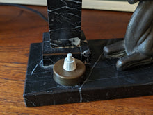 Load image into Gallery viewer, 1930's Art Deco Marble and Bronze Table Lamp