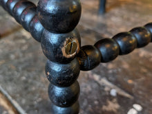 Load image into Gallery viewer, Antique Arts and Crafts Bobbin Turned Rush Corner Chair - C.1900