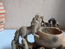 Load image into Gallery viewer, Vintage Chinese Soapstone Weasel Brush Pot