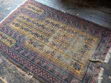 Load image into Gallery viewer, 4'3" x 2'8" Antique Nomadic Timuri Baluch Wool Rug - 130 x 86cm