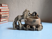 Load image into Gallery viewer, Vintage Chinese Soapstone Weasel Brush Pot