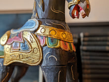 Load image into Gallery viewer, Large Colorful Balinese Horse Carving