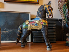 Load image into Gallery viewer, Large Colorful Balinese Horse Carving