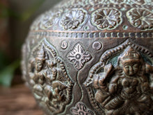 Load image into Gallery viewer, Antique Burmese Silver Inlaid Bronze Lota Vase