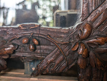 Load image into Gallery viewer, 19th.C Antique Swiss Black Forest Carved Wall Mirror