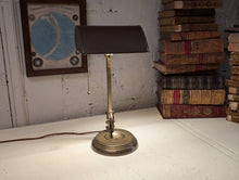 Load image into Gallery viewer, 1920's Brass Bankers Desk Lamp