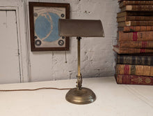 Load image into Gallery viewer, 1920's Brass Bankers Desk Lamp