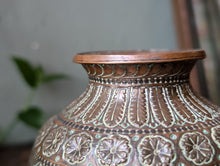 Load image into Gallery viewer, Antique Burmese Silver Inlaid Bronze Lota Vase