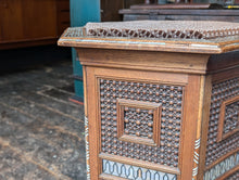 Load image into Gallery viewer, Early 20th.C Arabic Mother of Pearl Inlaid Hexagonal Islamic Tea Table