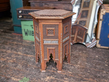 Load image into Gallery viewer, Early 20th.C Arabic Mother of Pearl Inlaid Hexagonal Islamic Tea Table