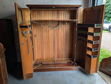 Load image into Gallery viewer, 1920's Art Deco Compactum Gentlemans Wardrobe