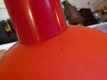 Load image into Gallery viewer, Large Vintage Red Industrial Enamel Metal Pendant Light