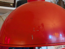 Load image into Gallery viewer, Large Vintage Red Industrial Enamel Metal Pendant Light