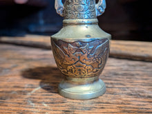 Load image into Gallery viewer, Antique Chinese Bronze Dragon Vase