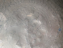 Load image into Gallery viewer, Vintage Chinese Engraved Brass Bowl with Hardwood Stand