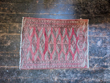 Load image into Gallery viewer, 2'11"x2'3" Antique Afghan Hand Knotted Wool Baluch Rug - 88cm x 68cm