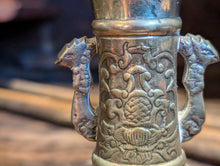 Load image into Gallery viewer, Antique Chinese Bronze Dragon Vase