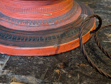 Load image into Gallery viewer, Antique Burmese Red Laquerre Offering Bowl Converted to Lamp