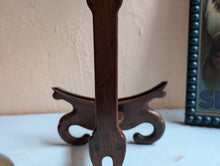 Load image into Gallery viewer, Vintage Chinese Engraved Brass Bowl with Hardwood Stand