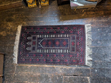 Load image into Gallery viewer, 5'4" x 2'9" Vintage Afghan Hand Knotted Wool Baluch Rug - 164cm x 84cm