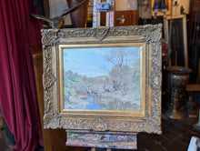 Load image into Gallery viewer, Antique Impressionist Oil Painting in Gilt Frame - River - Thomas Conn 75cm  x 65cm