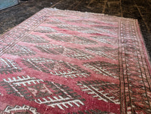 Load image into Gallery viewer, 2'11"x2'3" Antique Afghan Hand Knotted Wool Baluch Rug - 88cm x 68cm