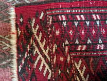 Load image into Gallery viewer, 2'11"x2'3" Antique Afghan Hand Knotted Wool Baluch Rug - 88cm x 68cm