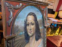Load image into Gallery viewer, Spanish Oil on Canvas Portrait in Carved Frame