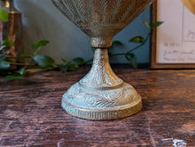 Load image into Gallery viewer, Early 20th.C Gold Gilded Indian Engraved Brass Surahi / Vase