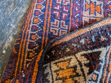 Load image into Gallery viewer, 4'8" x 3' Vintage Afghan Balouch Prayer Rug - 142 x 91