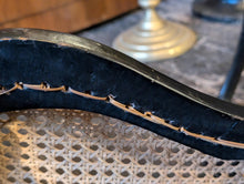 Load image into Gallery viewer, Pair of French 19th.C Black Lacquer and Mother of Pearl Inlay Chairs