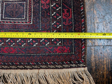 Load image into Gallery viewer, 5'4" x 2'9" Vintage Afghan Hand Knotted Wool Baluch Rug - 164cm x 84cm