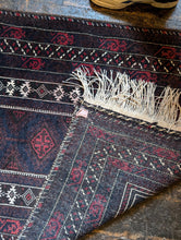 Load image into Gallery viewer, 5'4" x 2'9" Vintage Afghan Hand Knotted Wool Baluch Rug - 164cm x 84cm