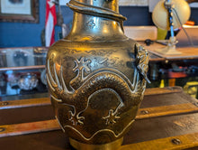 Load image into Gallery viewer, Large Early 20th.C Brass Chinese Dragon Vase