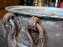 Load image into Gallery viewer, 19th.C Antique Copper Cauldron Pot Planter / Jardiniere With Paw Feet