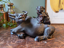 Load image into Gallery viewer, Early 20thC Chinese Carving of Buffalo and Rider