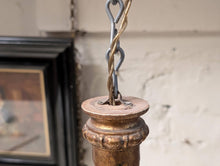 Load image into Gallery viewer, Antique Italian Carved and Gilt Painted 6-Light Wooden Chandelier