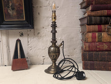 Load image into Gallery viewer, Antique Middle Eastern Hookah Converted to a Lamp