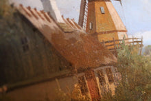 Load image into Gallery viewer, 1930's Dutch Oil Painting - Landscape With Windmill -  55 x 74cm