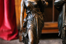 Load image into Gallery viewer, Pair of C.1910 Art Nouveau Torchiere Table Lamps