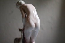 Load image into Gallery viewer, Art Deco C.1930 Katzhutte Figurine Nude Girl Feeding Deer